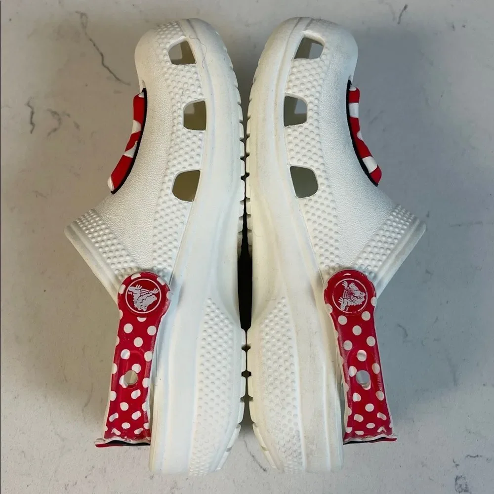 CROCS KIDS DISNEY MINNIE MOUSE CLASSIC CLOG Sandals Red Polka Dot Bow Size 11